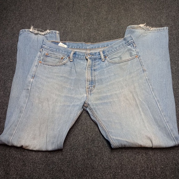 Levis 505 Jeans Men 33x32 Blue Regular Fit Straight Leg Casual Work Denim Pants‎ - Picture 1 of 12
